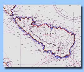Map of Tinos Island.